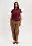 T-shirt girocollo basica - BORDEAUX