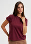 T-shirt girocollo basica - BORDEAUX