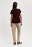 T-shirt girocollo basica - CIOCCOLATO