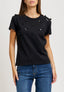T-shirt con paillettes opache - NERO