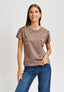 T-shirt con paillettes opache - TORTORA