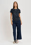 T-shirt con stampa flock - GRIGIO SCURO