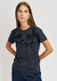 T-shirt con stampa flock - GRIGIO SCURO