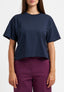 Basic drop-shoulder T-shirt - BLUE