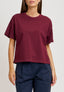 T-shirt basica spalla scesa - BORDEAUX
