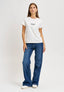 T-shirt scritta ricamata “adorooo” - AVORIO