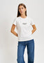 T-shirt scritta ricamata “adorooo” - AVORIO