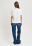 T-shirt stampa donne e strass - AVORIO