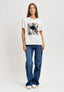 T-shirt donna con gonna floreale - AVORIO