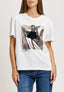 T-shirt donna con gonna floreale - AVORIO