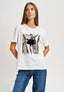T-shirt donna con gonna floreale - AVORIO