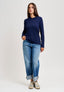 T-shirt manica lunga nodo al collo  - BLU