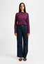T-shirt manica lunga nodo al collo  - BORDEAUX