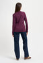T-shirt manica lunga nodo al collo  - BORDEAUX