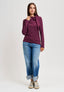 T-shirt manica lunga lacci al collo - BORDEAUX