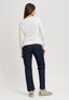 T-shirt manica lunga con pinces vita - BIANCO