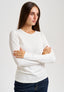 T-shirt manica lunga girocollo - BIANCO