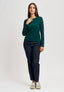 T-shirt manica lunga girocollo - VERDE