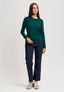 T-shirt manica lunga girocollo - VERDE