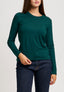 T-shirt manica lunga girocollo - VERDE