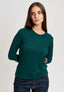 T-shirt manica lunga girocollo - VERDE