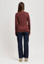 T-shirt manica lunga girocollo - MARRONE