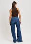 Top in maglia a costine con lurex - MARRONE